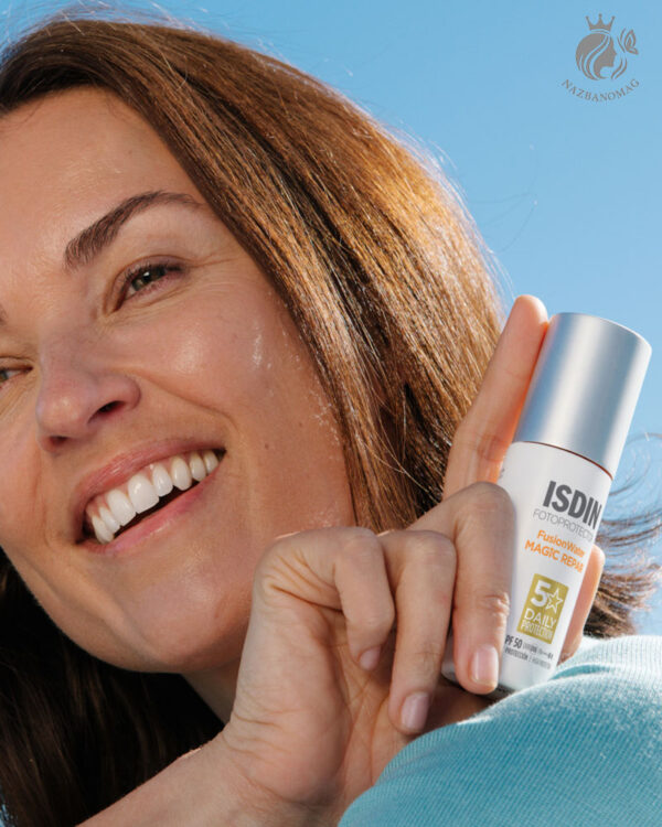 کرم ضدآفتاب بیرنگ فیوژن واتر مجیک ریپر ایزدین SPF 50 | ترمیم‌کننده و ضدپیری - Image 2