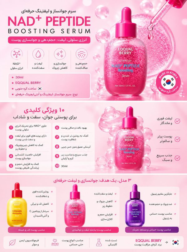 سرم ضدچروک و جوانساز پپتاید بوستینگ و +NAD اکوال بری - Image 3